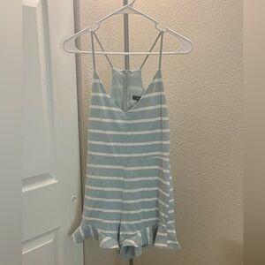 Striped Blue Romper